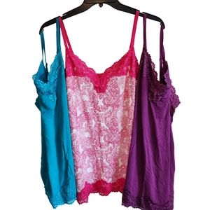 Bundle of 3 NWT/NWOT Lane Bryant lace tanktops